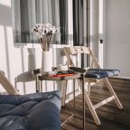 Мини-кухня, Апартаменты Студия с дизайнерским ремонтом вблизи аэропорта