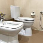 Ванная комната с биде и ванной. Есть сиральная машина.......