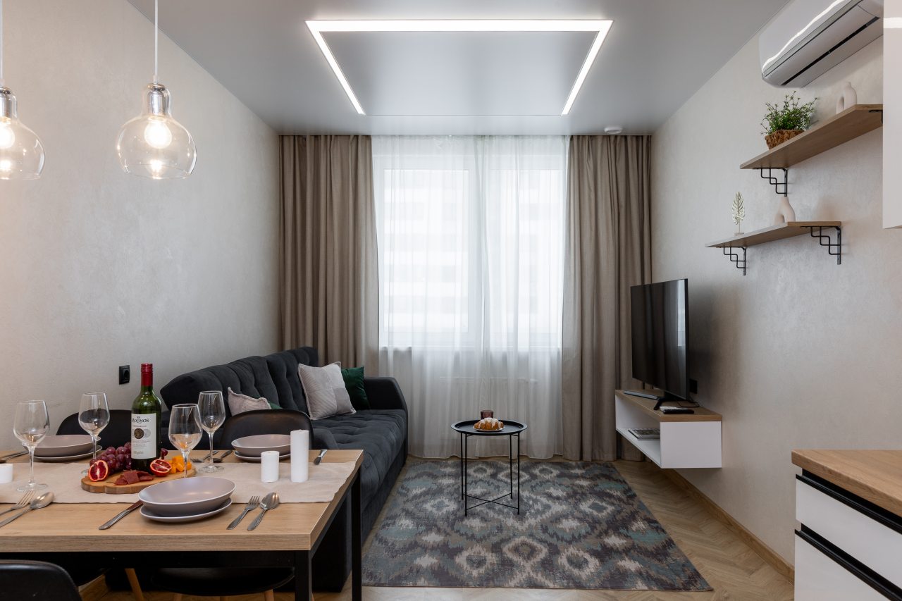 Апартаменты (Современная квартира 2-х комнатная  48 м², от 1 до 4 гостей), Апартаменты Уютные рядом с ТЦ Dana Mall