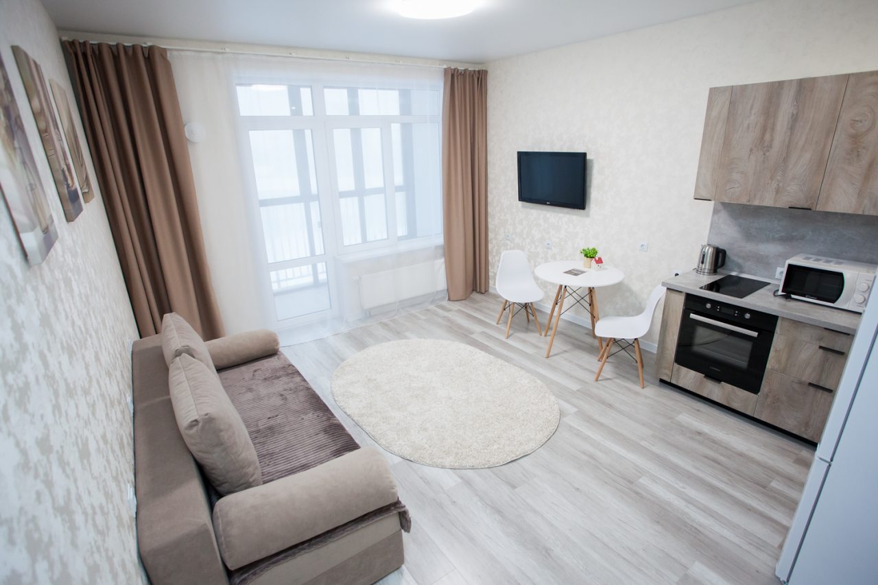 Квартира (Однокомнатная квартира-студия с современным ремонтом), Апартаменты Уютная студия с современным ремонтом