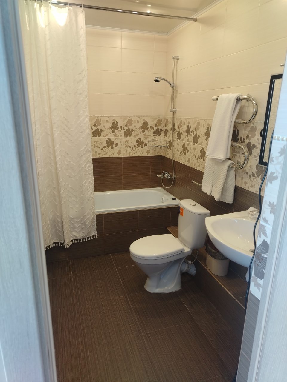 Двухместный (Двухместный стандарт ( улучшенной  категории)  одна двухспальная кровать с дополнительным односпальным местом), Отель Вояж