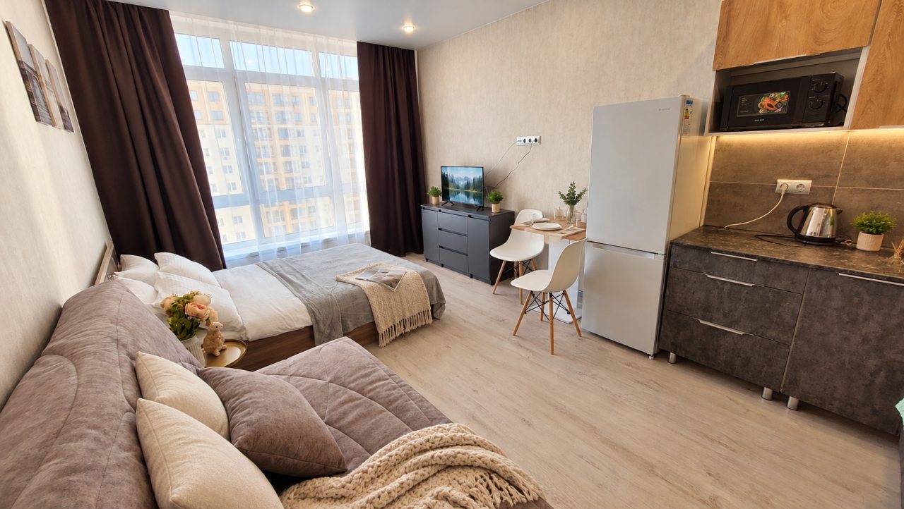 Апартаменты (Сибирь House в центре около Казначейства и ГУФСИН), Апартаменты Сибирь House с панорамными окнами в центре