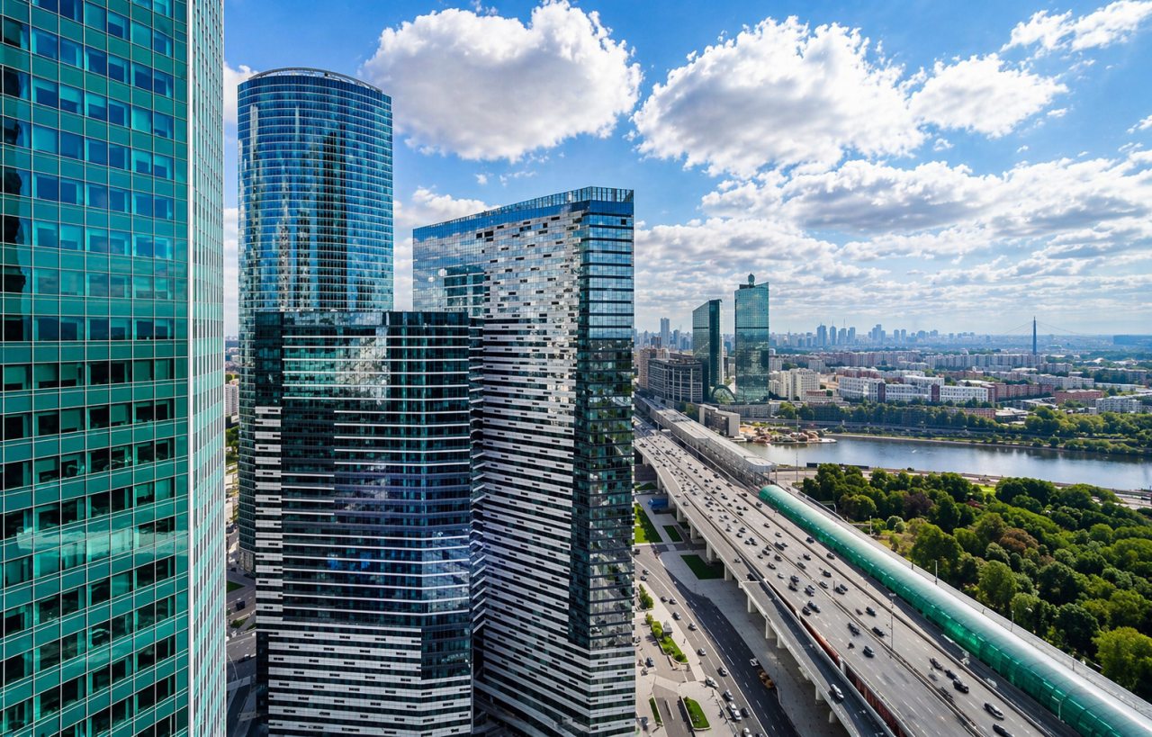 Апартаменты (Панорамная студия в Москва-Сити с видом на башни и город), Апартаменты Квартира есть Москва Сити