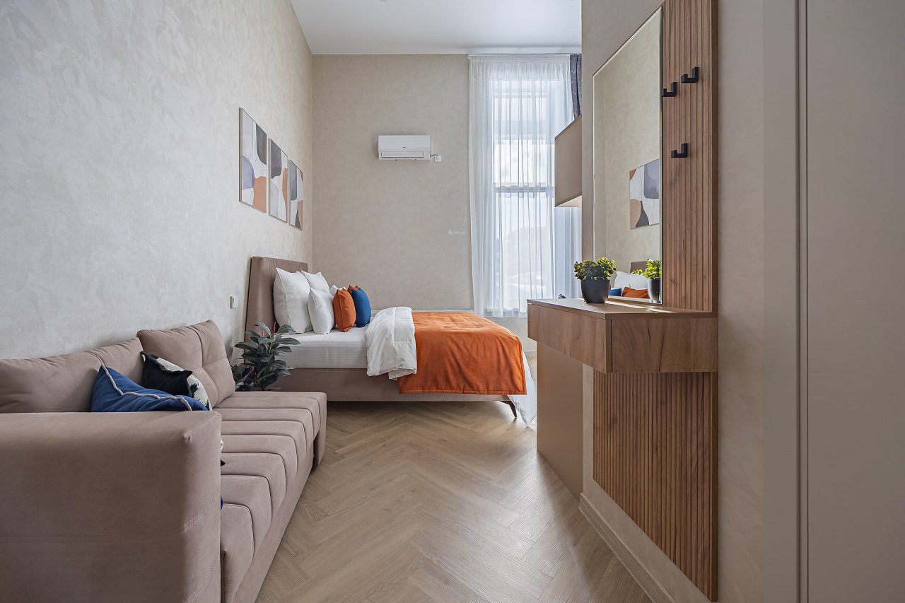 Апартаменты (Улучшенные 3-местные  (2+1) | Superior DBL + Extra bed), Апарт-отель Аура