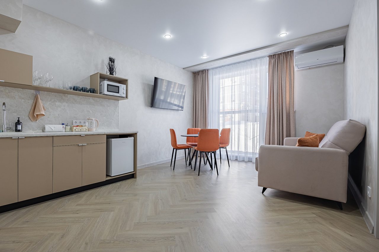 Апартаменты (Семейный 2-комнатный (2+2+1+1) | 2BR Family APT (2+2+1+1)), Апарт-отель Аура