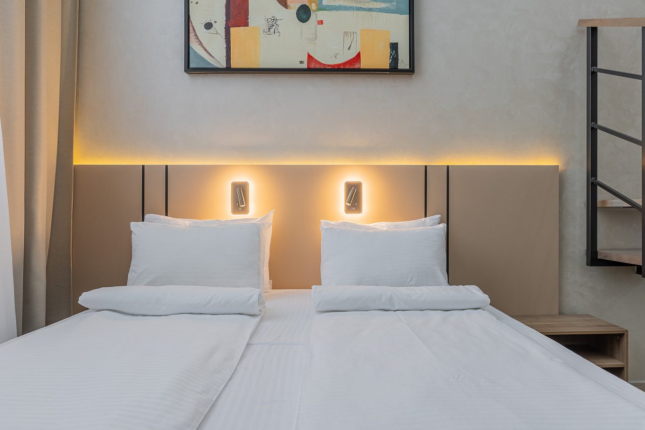 Четырехместный (Улучшенные четырехместные апартаменты 2+2 | Superior apt QUAD 2+2), Апарт-отель Аура