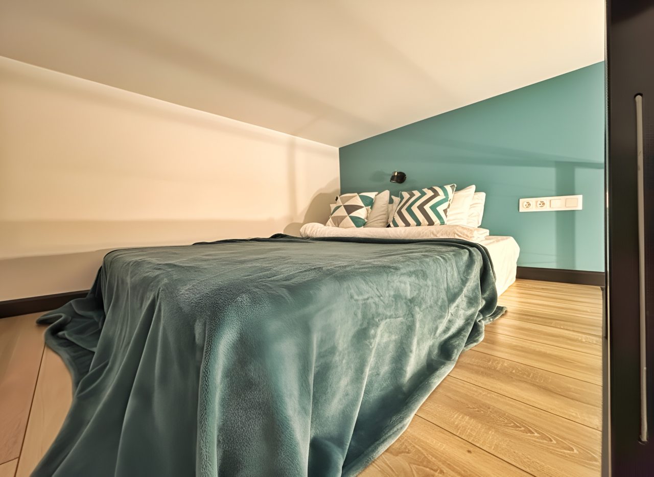 Апартаменты (Стильная двухуровневая студия Loft Turquoise ✨ на проспекте Мира), Апартаменты Стильный двухуровневый лофт на Проспекте Мира