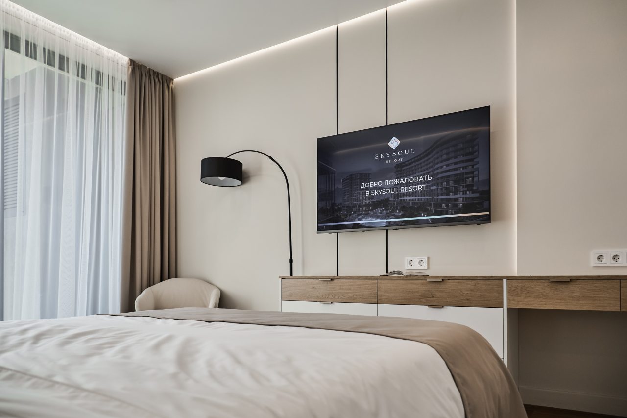 Апартаменты (Смарт студия с видом на горы), Апарт-отель Всесезонный курорт СкайСоул