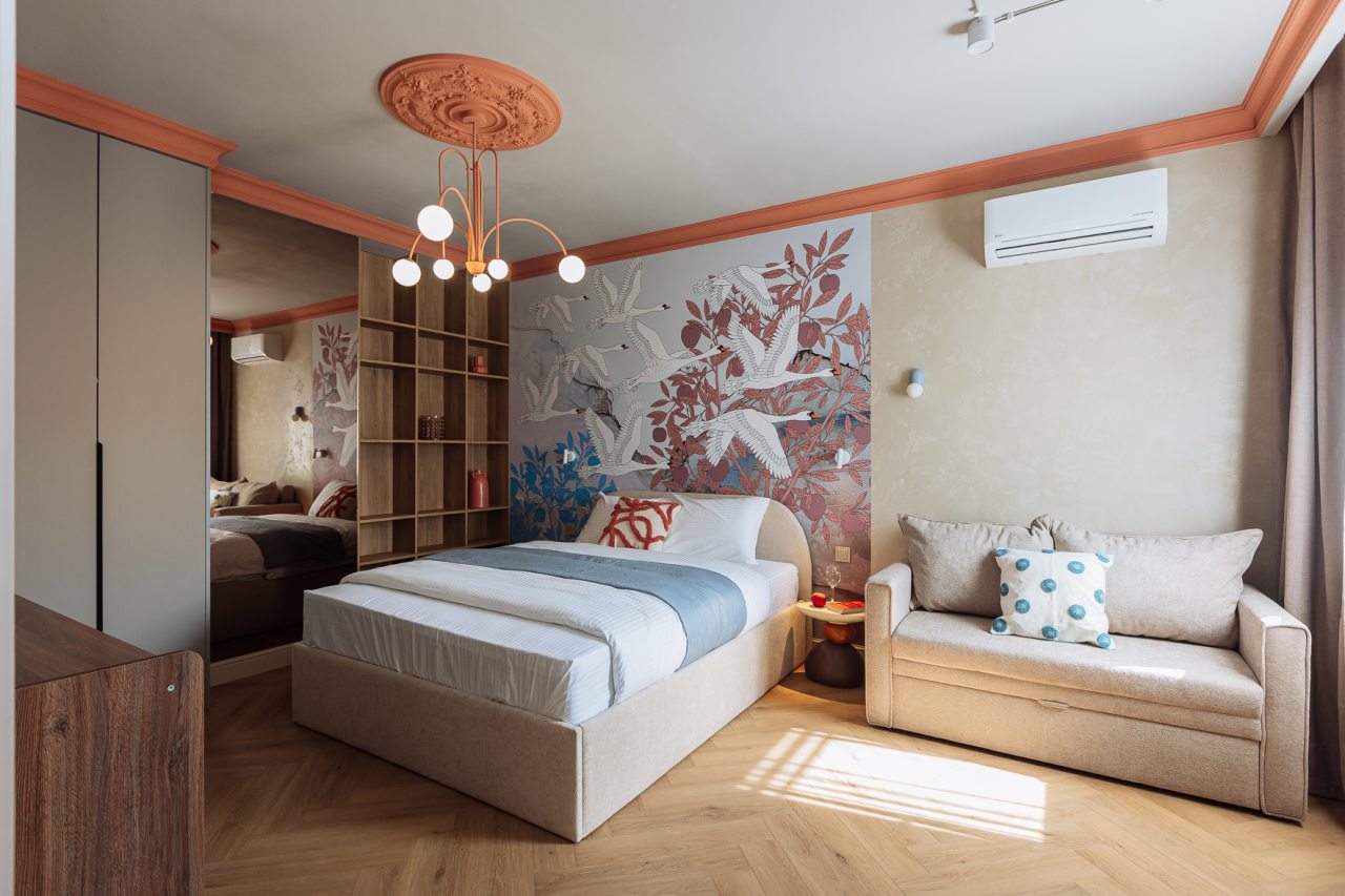 Апартаменты Сказка Гуси лебеди в Malkova Apartments, Калининград