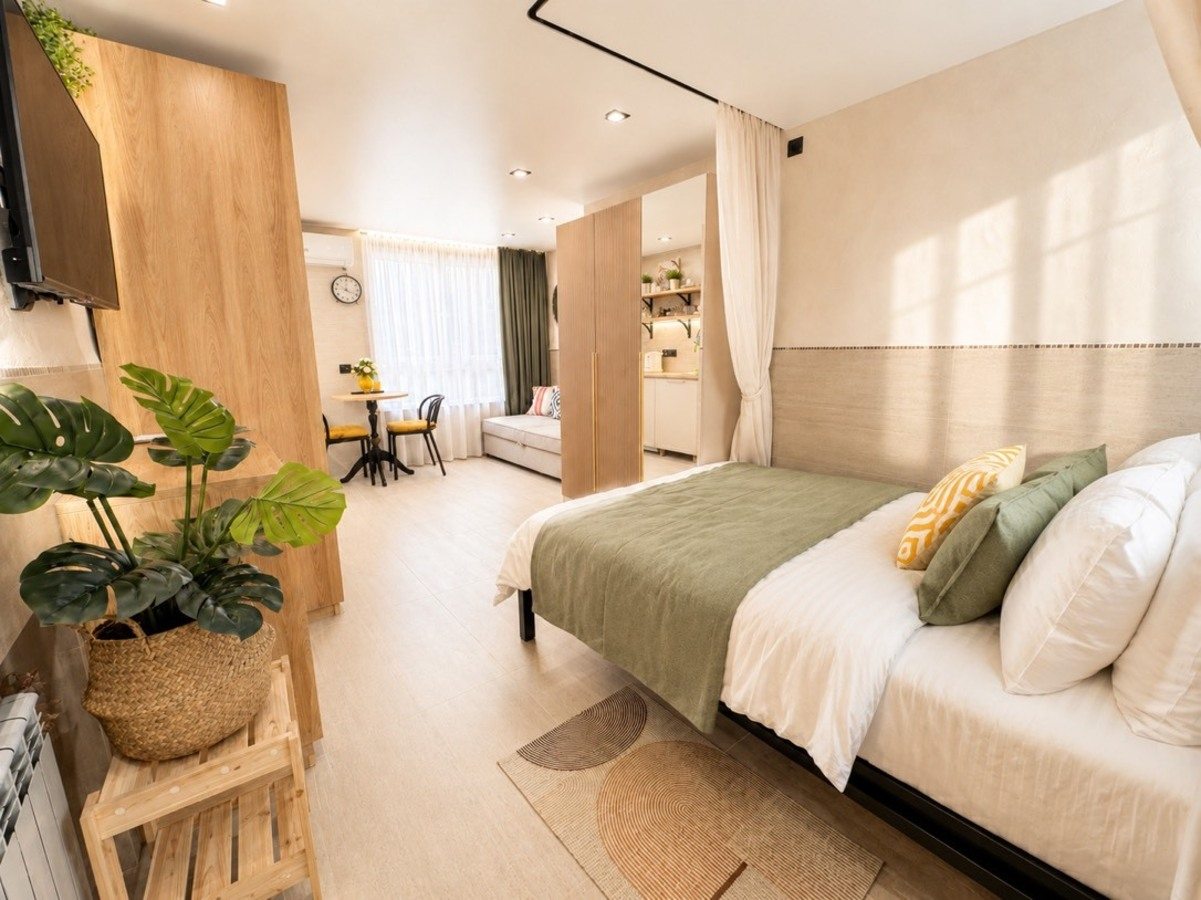 Студио (Для 1 - 4 гостей), Апартаменты Sun City Apartments на Нагорной 12