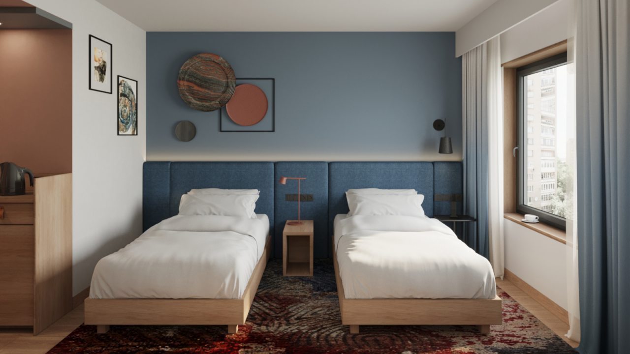 Двухместный (Стандартный номер с двумя кроватями 100*200), Отель Hampton by Hilton Perm