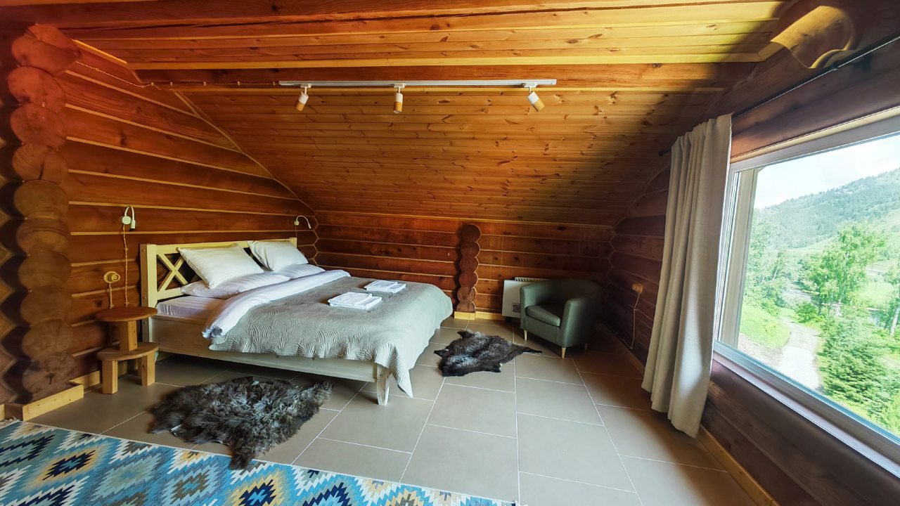 Люкс (Luxe*** Room с видом на горы и реку (к2R3)), Отель ЭКО отель в горах Алтая Шале Леший