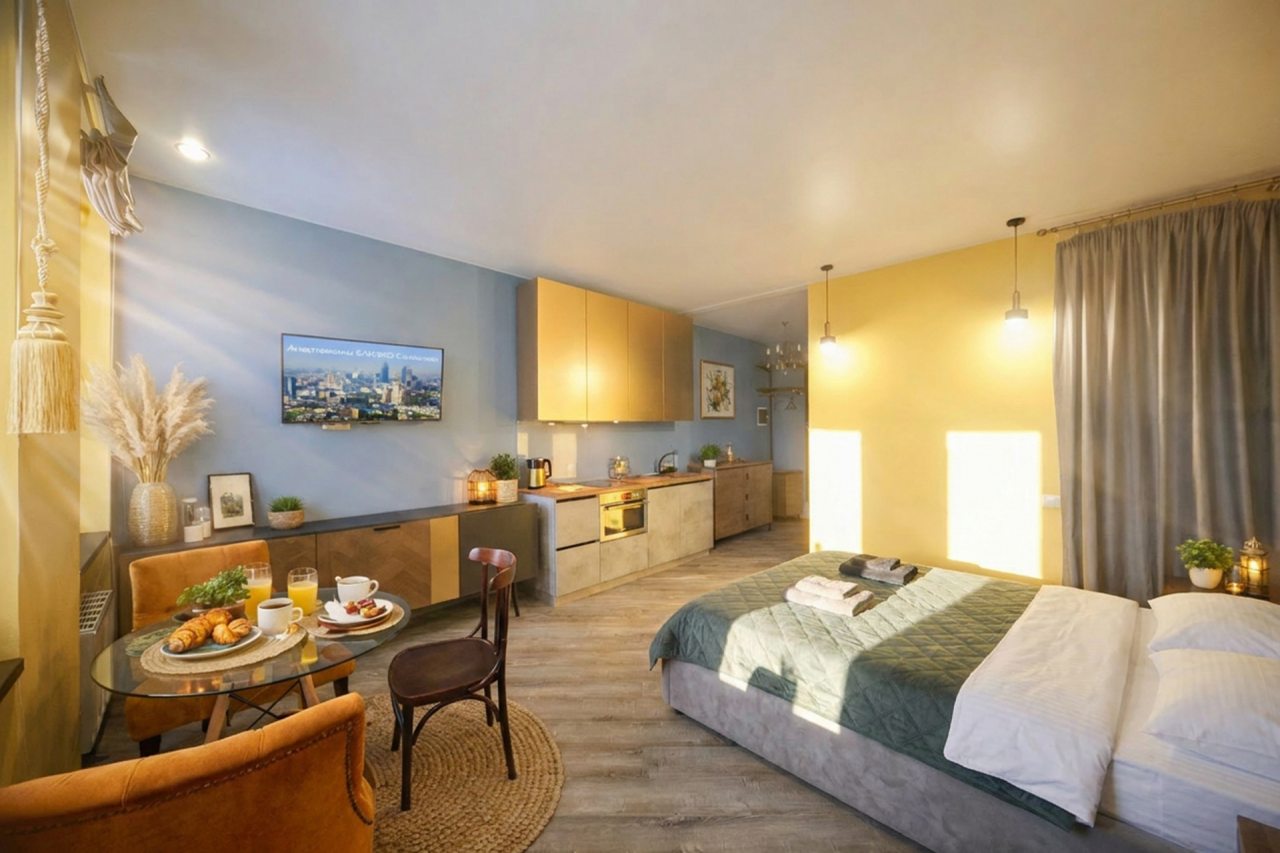 Апартаменты (Квартира-студия, 32 м², 2 кровати), Апартаменты Близко.Стрешнево