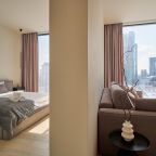 Люкс (C панoрамным видом на цeнтp Mосквы и cудoxoдную aкваторию peки!), Апартаменты Моменты на Краснопресненской набережной