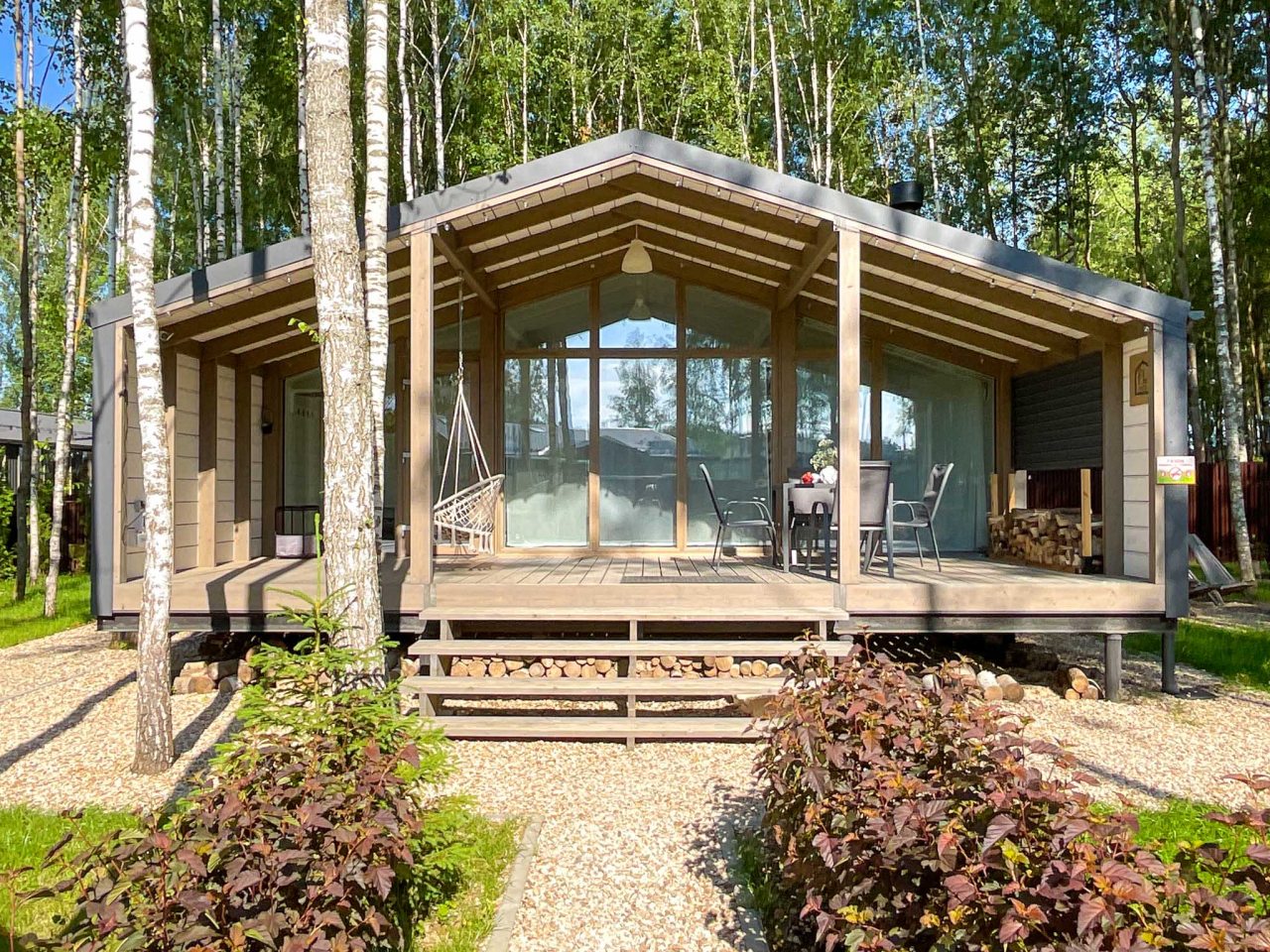 Коттедж (Дубль2 с сауной в доме и купелью), Коттедж Дубль-дом в Green Forest Club
