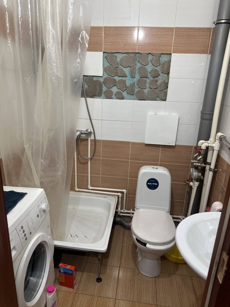 Трёхместный и более (Квартира-студия, 30 м², 2 кровати), Апартаменты На проспекте Авиаторов Балтики 17
