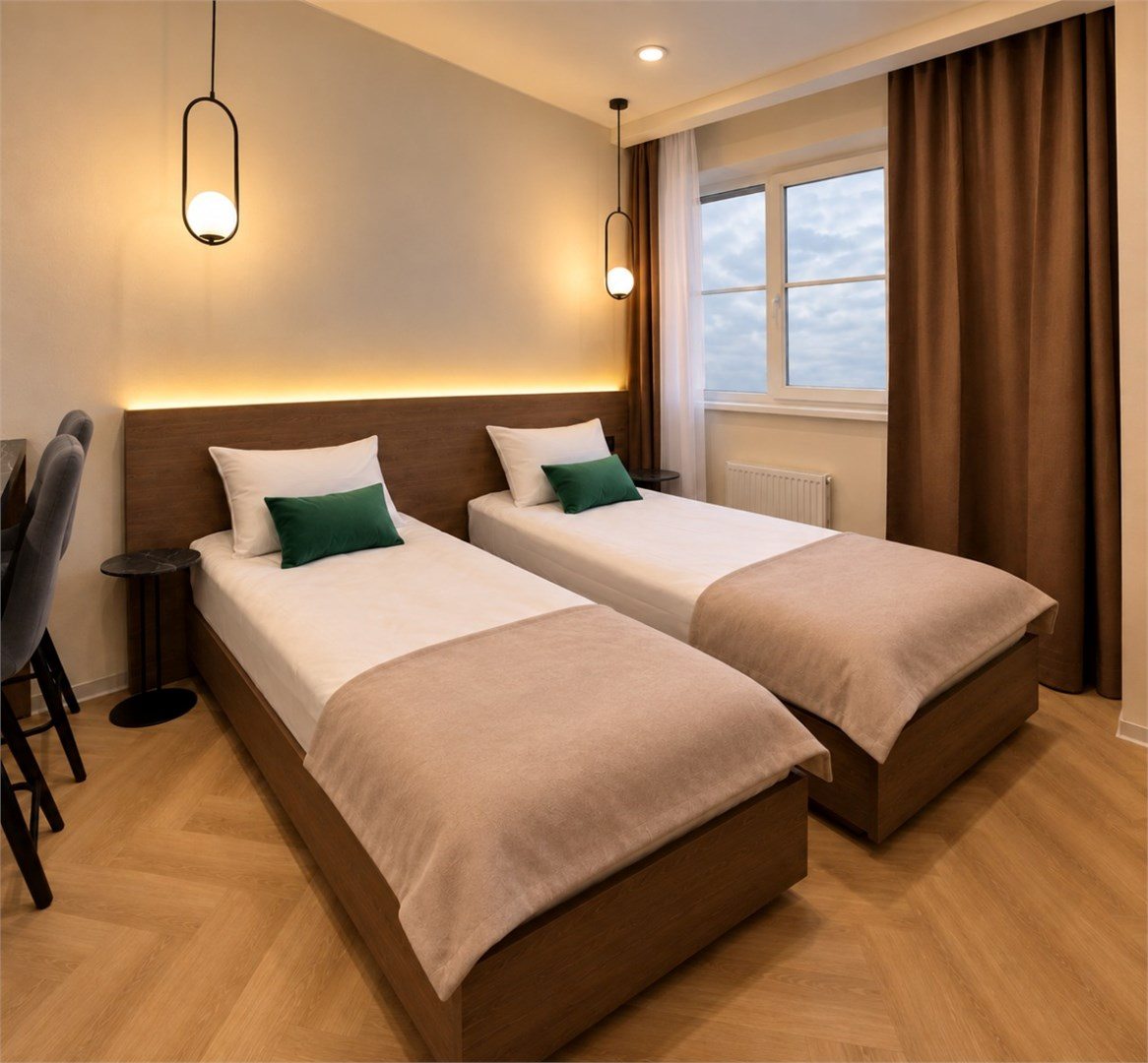 Двухместный (Стандарт с 2 раздельными кроватями), Апартаменты Port Comfort Nevsky