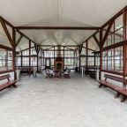 Большая беседка с камином