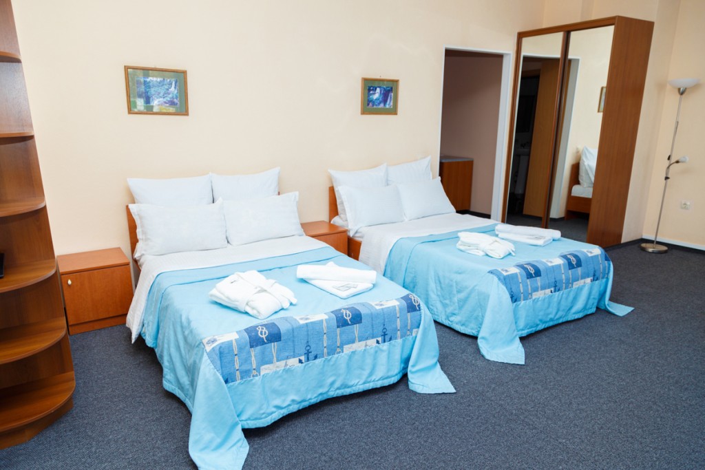Двухместный (Стандарт, С двумя раздельными кроватями, 1 категория) гостиницы ALIOTH, Красноярск