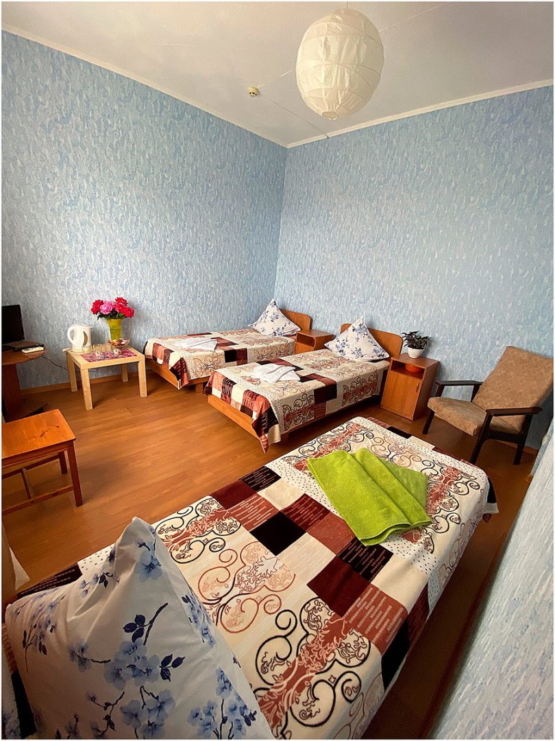 Трехместный (Однокомнатный 3-местный номер с раздельными кроватями, без балкона) гостиницы Астерия, Ейск