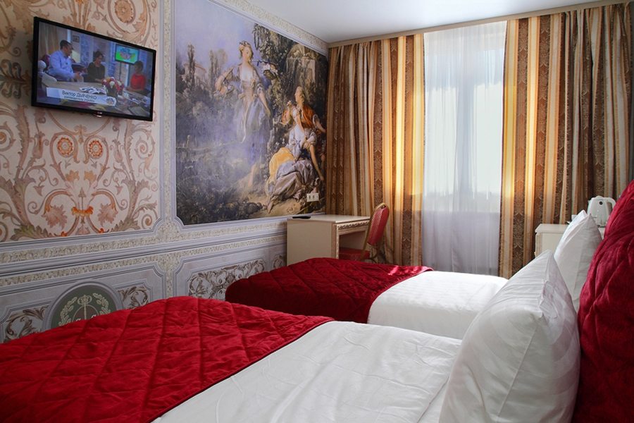 Двухместный (Комфорт с 2 отдельными кроватями) отеля Галерея Вояж, Москва