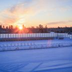 Вид на стадион, Коттеджный поселок Демино