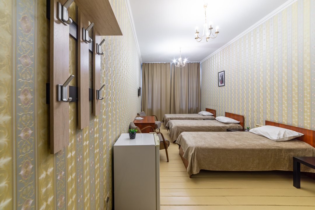 Трехместный (Эконом c 3-мя кроватями и  общей ванной комнатой) гостиницы Викена, Санкт-Петербург