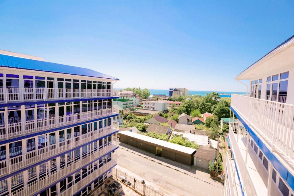 Вид с балкона номера отеля Марсель 3*, Лермонтово. Отель Марсель