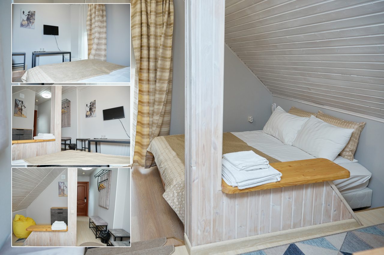 Двухместный (Стандарт с двухспальной кроватью) гостиницы Экоотель Снегирек, Снегири