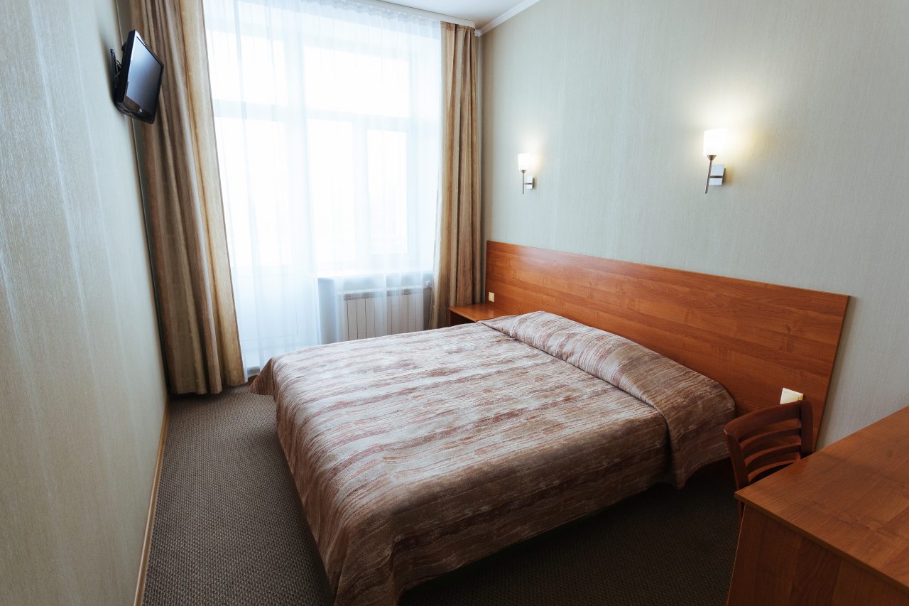 Двухместный (Стандартный двухместный номер с одной кроватью DBL) гостиницы Аврора, Омск