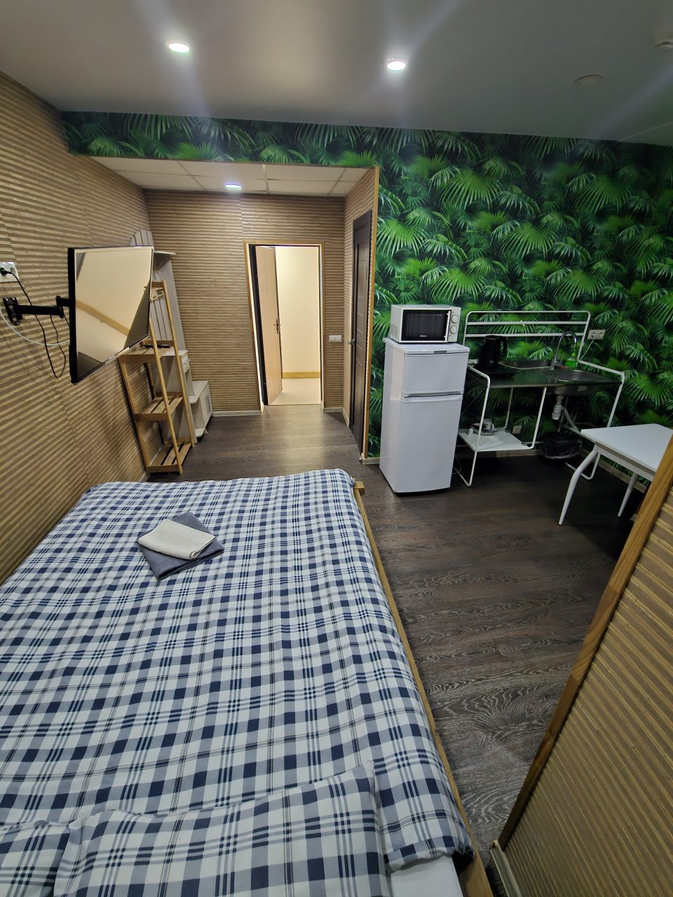 Двухместные апартаменты.
Удобства в номера. 
Кухня в номере.