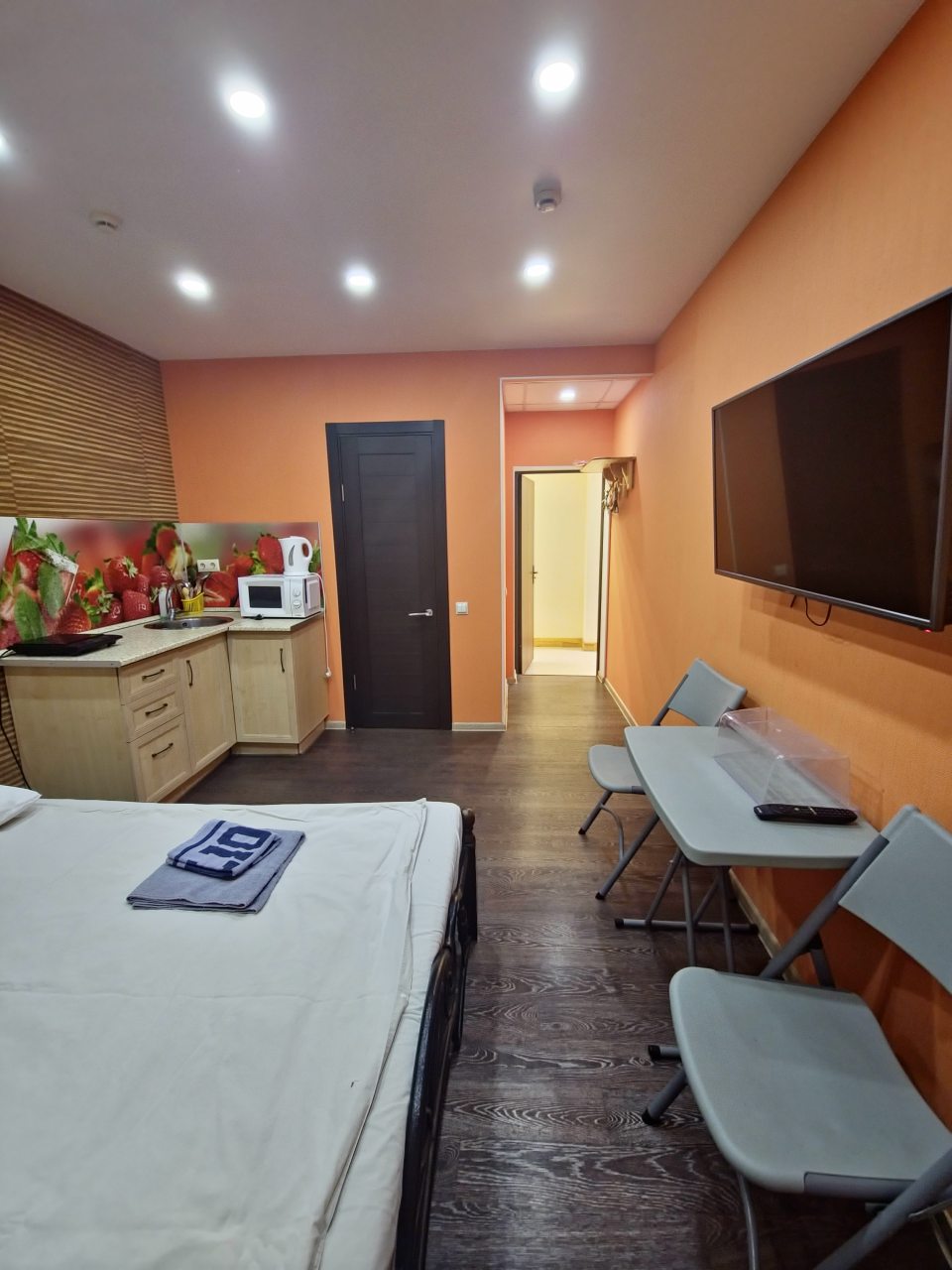 Двухместные апартаменты.
Удобства в номера. 
Кухня в номере.