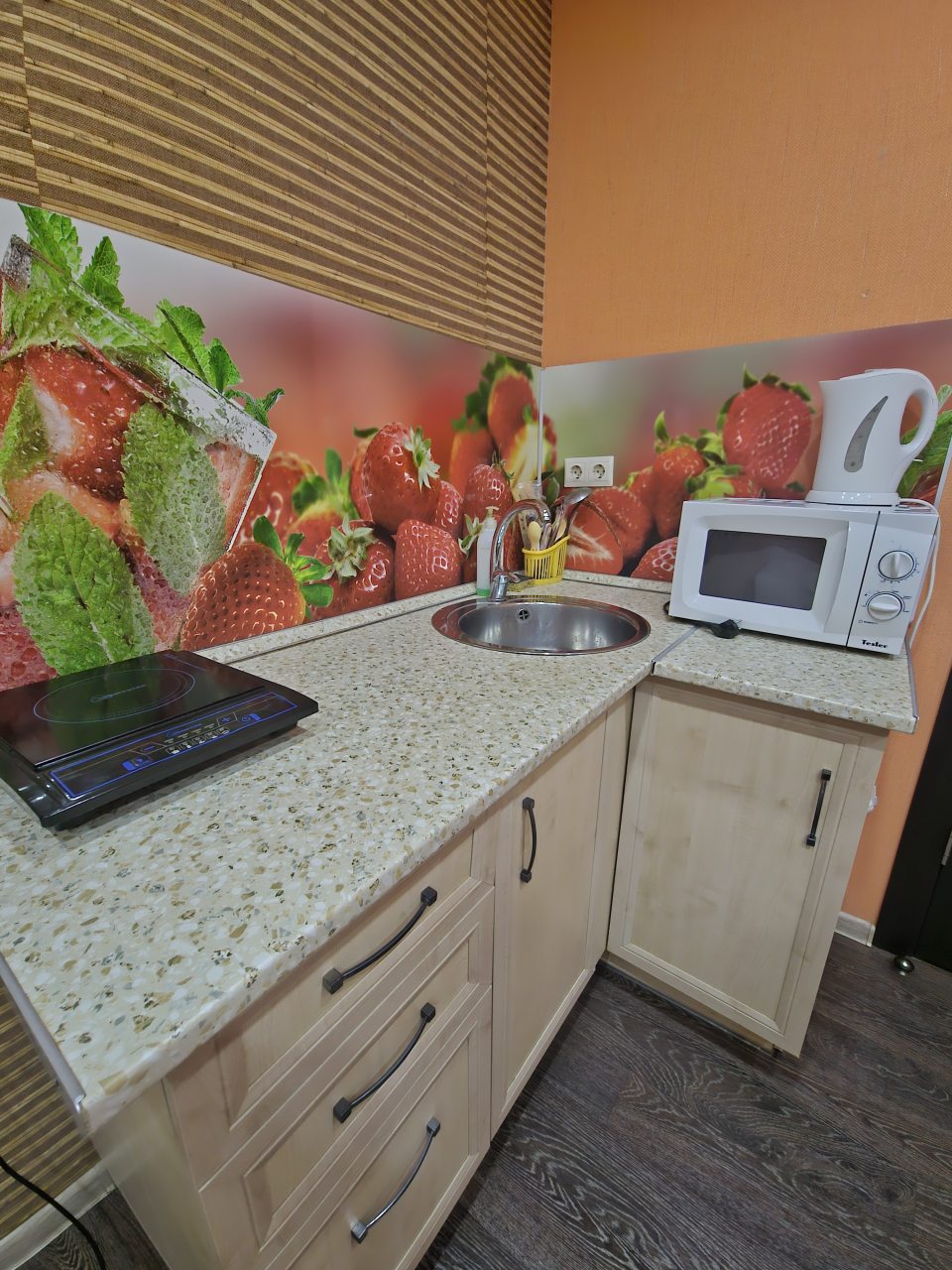 Двухместные апартаменты.
Удобства в номера. 
Кухня в номере.