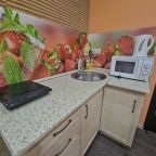 Двухместные апартаменты.
Удобства в номера. 
Кухня в номере.