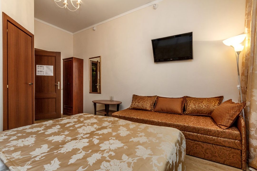 Двухместный (Премиум с 1 кроватью + диван-кровать) гостиницы Бонжур на Казакова, Москва