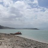 Каспийское море, фото отдыхающего в апреле