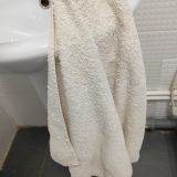 Полотенце когда-то было белое... 
