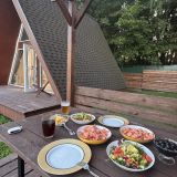 Глэмпинг A-frame с чаном или с купелью, фото гостя