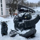 Витебск, фото отдыхающего в январе