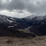 Кавказ, фото отдыхающего в феврале