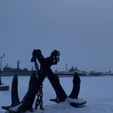 Финский залив, фото отдыхающего в феврале