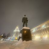 Москва, фото отдыхающего в феврале