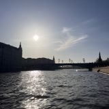 Москва, фото отдыхающего в марте