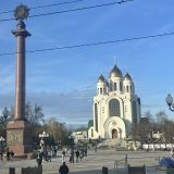 Балтийское море, фото отдыхающего в апреле