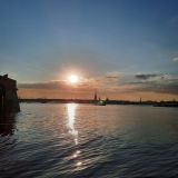 Балтийское море, фото отдыхающего в апреле